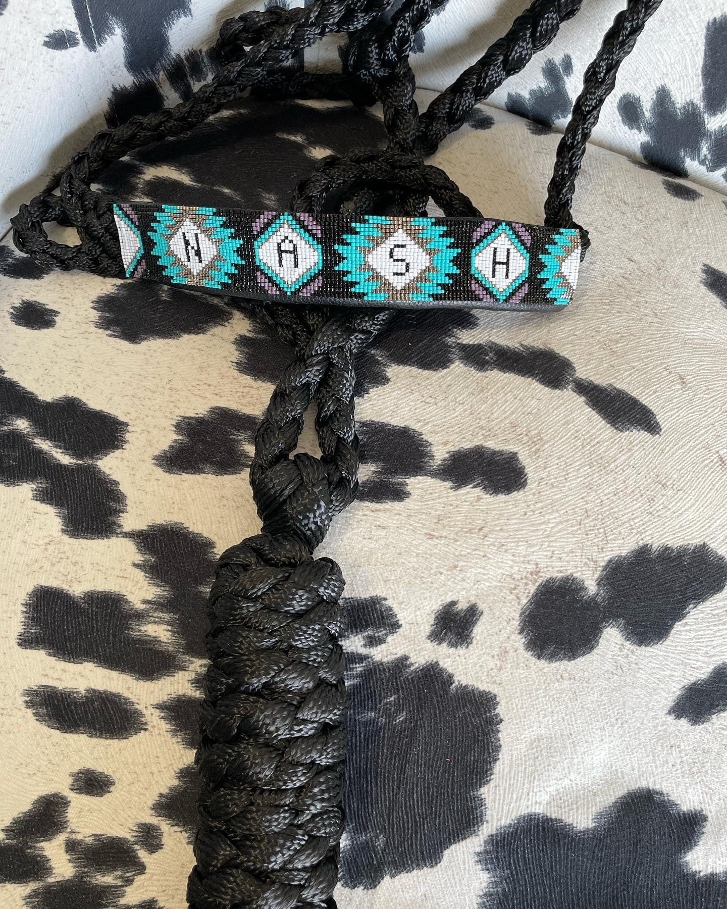 CUSTOM** Beaded Mule Tape Halter