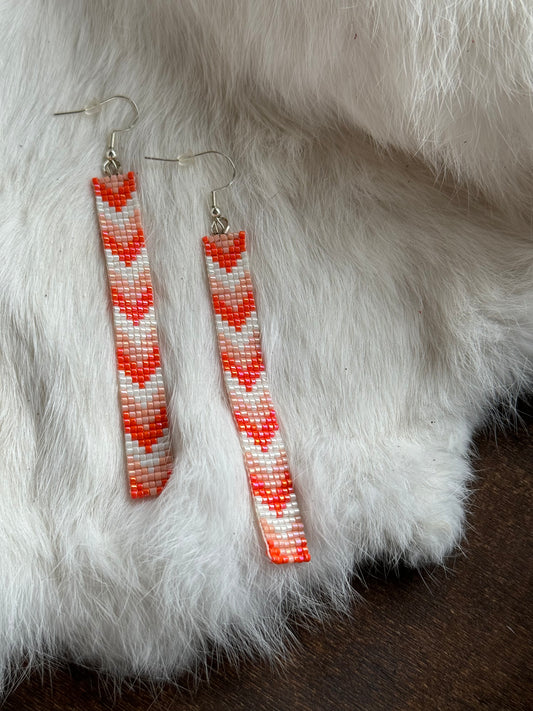 Peachy Beaded Earrings