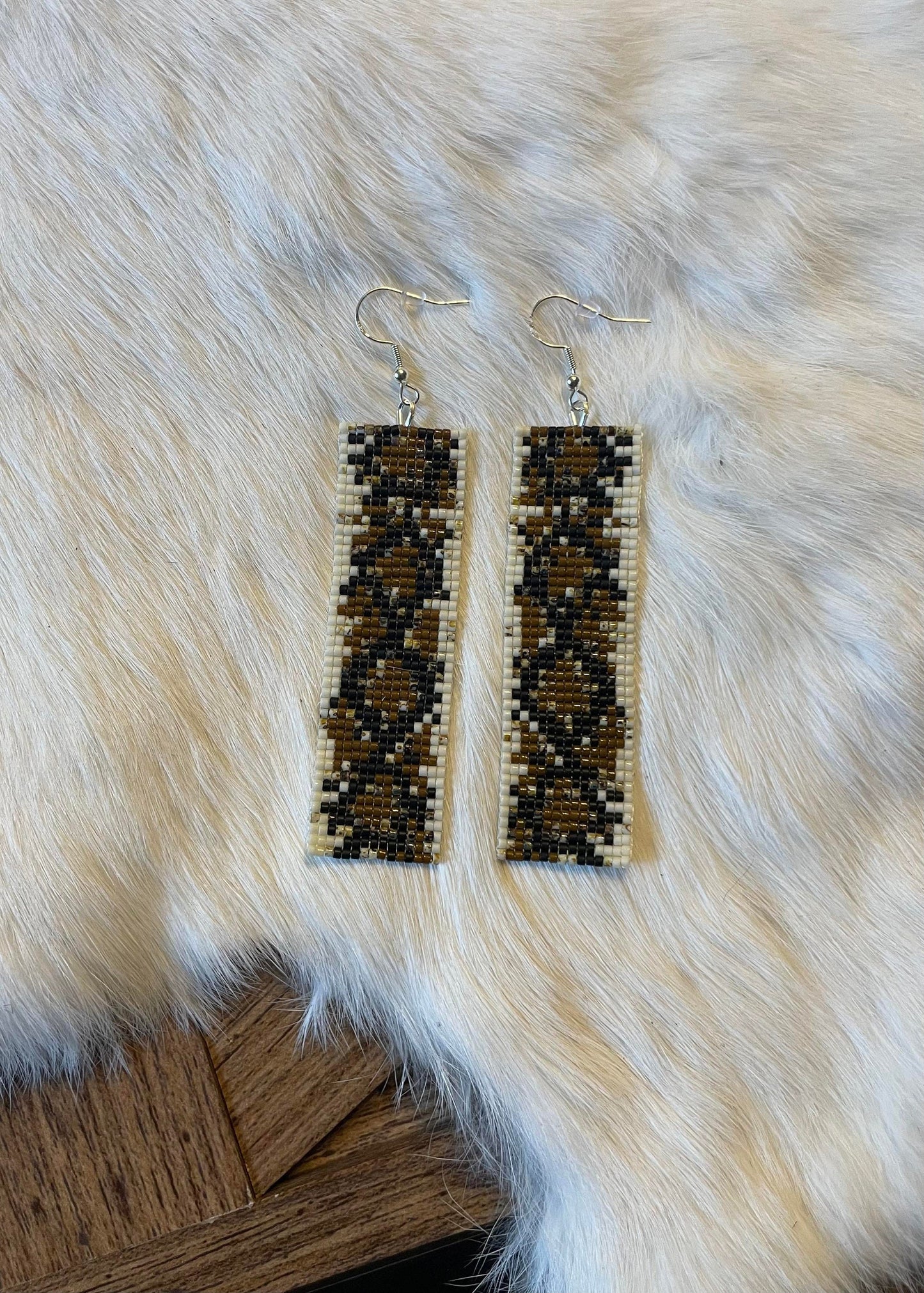 Snakeskin Beaded Earrings